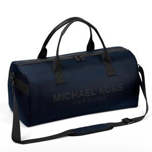 {Michael Kors} Parfum Navy Black Duffel Bag - Weekend Bag - Gym Bag With Strap